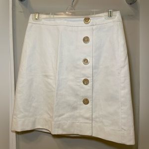 Ann Taylor white button up skirt